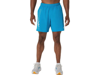 Asics Mens Icon 7" Shorts | Aegean Blue/Cream