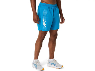 Asics Mens Icon 7" Shorts | Aegean Blue/Cream