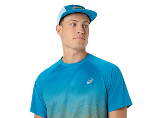 Asics Mens Road Fade SS Tee | Aegean Blue/Yamabuki