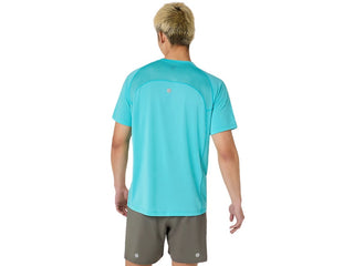 Asics Mens Road Fade SS Top | Energy Aqua