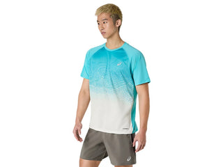 Asics Mens Road Fade SS Top | Energy Aqua
