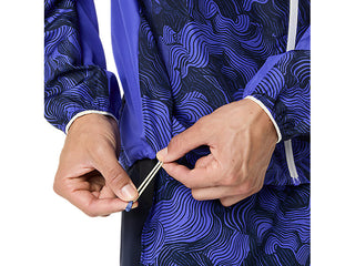 Asics Mens Fujitrail Packable Jacket | Cobalt Burst/Indigo Blue