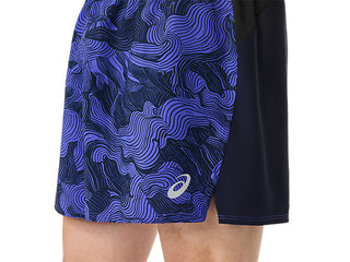 Asics Mens Fujitrail All Over Print Shorts | Midnight/Cobalt Burst