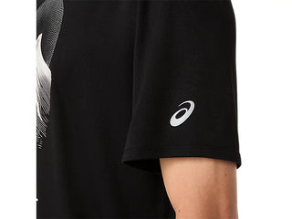 Asics Mens Fujitrail Log Short Sleeve T-Shirt | Black/Cream