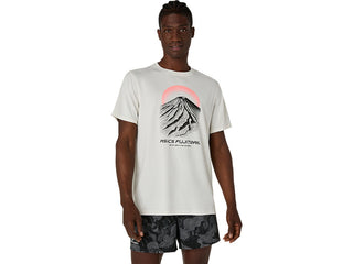 Asics Mens Fujitrail Logo Short Sleeve T-Shirt | Cream