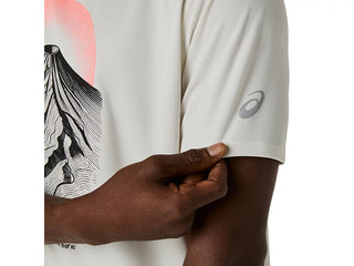 Asics Mens Fujitrail Logo Short Sleeve T-Shirt | Cream