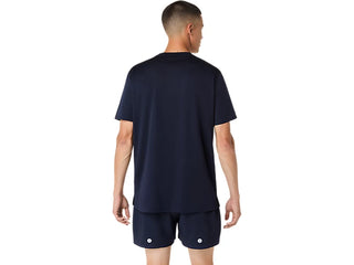 Asics Mens Fujitrail Log Short Sleeve T-Shirt | Midnight/Cobalt Burst