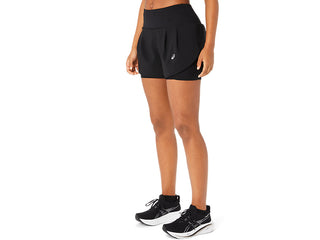 Asics Womens Road 2-in-1 Road Shorts | Black