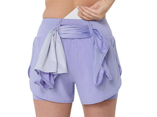 Asics Womens Road 2-in-1 Road Shorts | Bluebell
