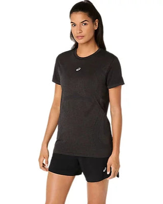 Asics Womens Road Seamless SS Tee | Performance Black