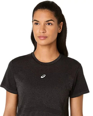 Asics Womens Road Seamless SS Tee | Performance Black