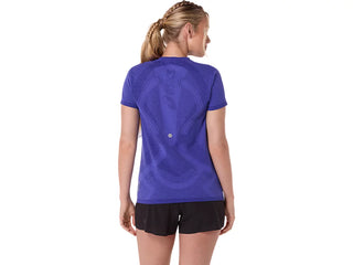 Asics Womens Road Seamless SS Tee | Cobalt Burst/Eggplant