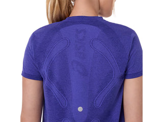 Asics Womens Road Seamless SS Tee | Cobalt Burst/Eggplant