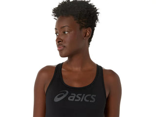 Asics Womens Essential Padless Logo Bra | Black
