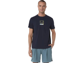 Asics Mens Court Graphic Tee | Midnight