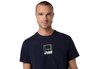 Asics Mens Court Graphic Tee | Midnight