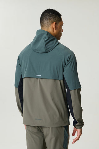Reprimo Vortex Windbreaker | Dark Moss/Grey Velvet