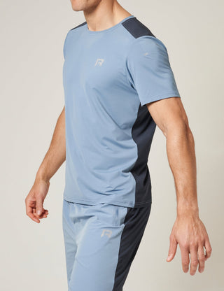 Reprimo Mens Clima T-Shirt | Dusty Blue/Ink Blue