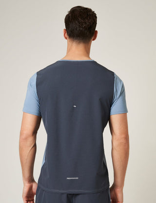 Reprimo Mens Clima T-Shirt | Dusty Blue/Ink Blue