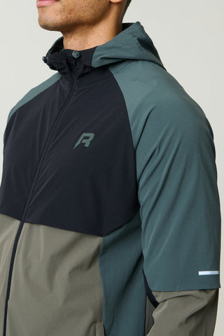 Reprimo Vortex Windbreaker | Dark Moss/Grey Velvet