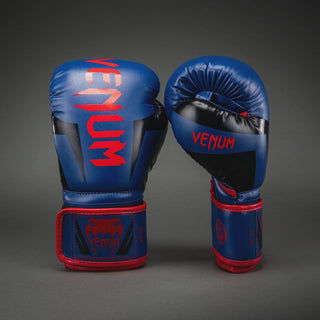 Venum Elite Boxing Gloves | Dark Blue/Red