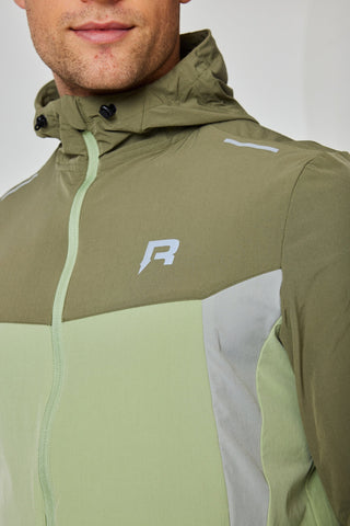 Reprimo Mens Flight Windbreaker Jacket | Grey/Green