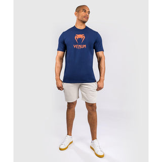 Venum Classic T-Shirt | Navy Blue/Orange