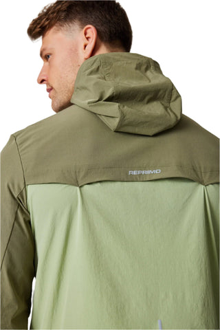 Reprimo Mens Flight Windbreaker Jacket | Grey/Green