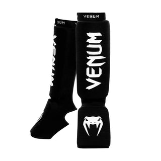 Venum Contact Shin Guards | Black/White