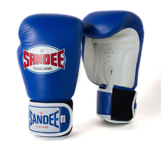 Sandee Authentic Velcro 2 Tone Boxing Gloves | Blue
