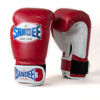 Sandee Kids Authentic Velcro 2 Tone Boxing Gloves | Red
