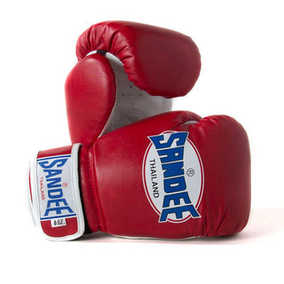 Sandee Kids Authentic Velcro 2 Tone Boxing Gloves | Red