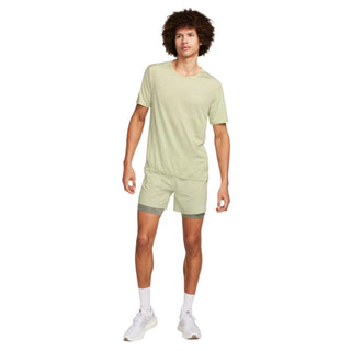 Nike Mens Dri-FIT Rise 365 SS Tee | Olive Aura/Heathered/Reflective Silver