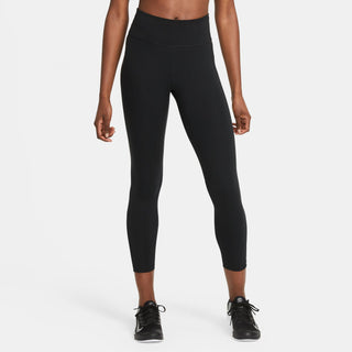 Nike Womens Mid-Rise 7/8 Mesh Paneled Leggings | Black