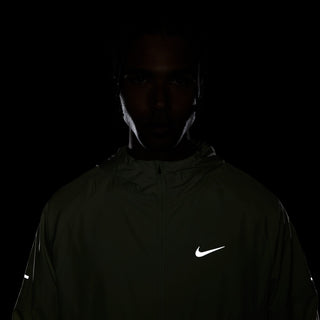Nike Mens Repel Miler Running Jacket | Olive Aura/Reflective Silver