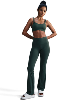 Nike Womens Zenvy Strappy Sports Bra | Vintage Green/Black
