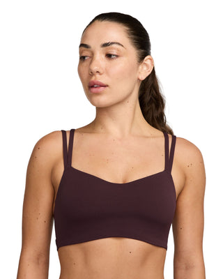 Nike Zenvy Strappy Sports Bra | Burgundy Crush