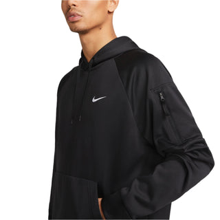 Nike Mens Therma-FIT Hooded Pullover | Black/White