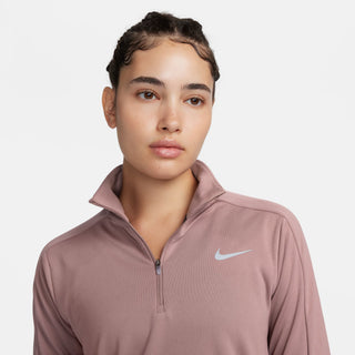 Nike Womens Dri-FIT Pacer 1/4 Zip | Smokey Mauve/Reflective Silver