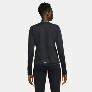 Nike Womens Dri-FIT Pacer Crew Neck Top | Black/Reflective Silver