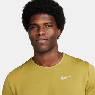Nike Mens Dri-FIT UV Short Sleeved Miler | Pacific Moss/Reflective Silver
