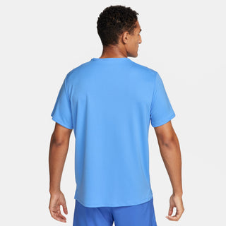 Nike Mens Dri-FIT UV Short Sleeved Miler | University Blue/Reflective Silver