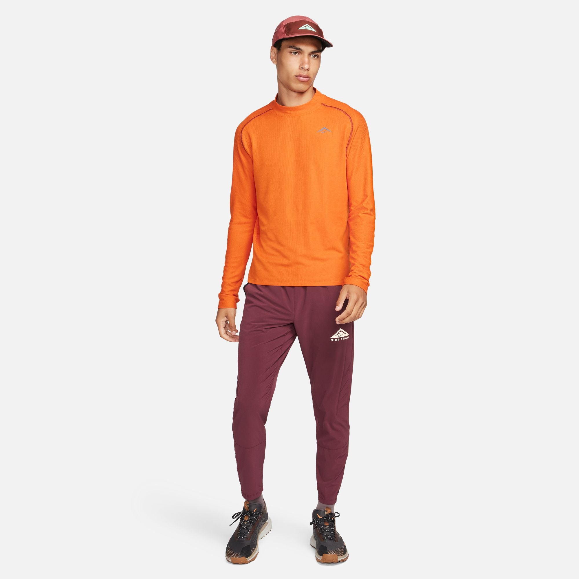 Nike Mens Trail Dawn Range Dri-FIT Running Pants Night Maroon