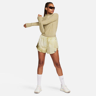 Nike Womens Mid Rise 3" Trail Shorts | Neutral Olive/Luminous Green