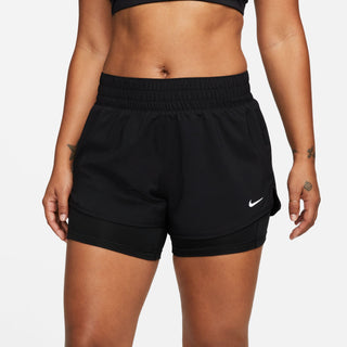 Nike One Dri-FIT Mid-Rise 3" 2-in-1 Shorts | Black