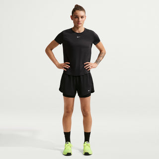 Nike Womens Dri-FIT High-Wasited 3" 2-in-1 Shorts | Black