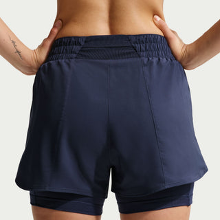 Nike Womens One Dri-FIT High-Waisted 3" 2-in-1 Shorts | Midnight Navy
