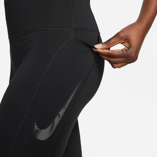 Nike Womens Mid-Rise 7/8 Graphic Leggings | Black/Cool Grey