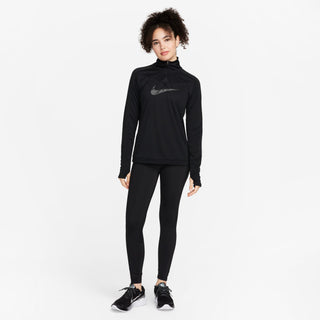 Nike Womens Dri-FIT Swoosh 1/4 Zip | Black/Cool Grey