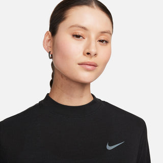 Nike Womens Swift Dri-FIT Mock Neck Running Top | Black